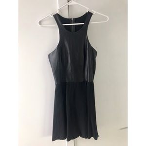 Mason by Michelle Mason Black Silk Leather Dress 2